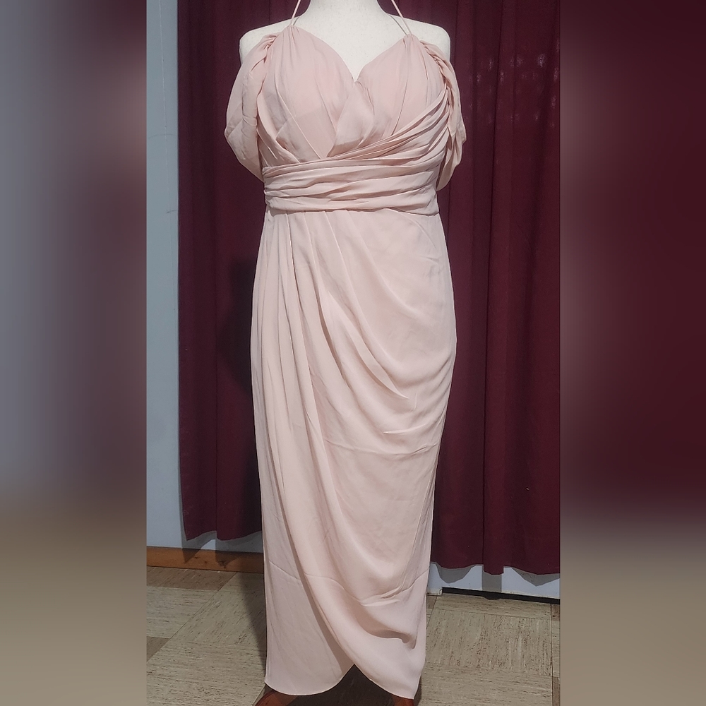 NWT City Chic Ballet Pink Entwine Maxi Dress - Size S-16